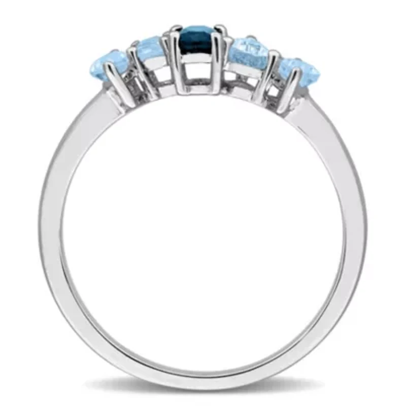 Sky & London Blue Topaz Ring Sterling Silver