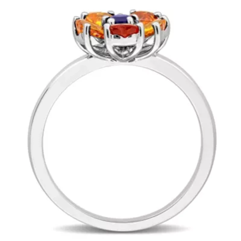 Multi-Sapphire Ring Sterling Silver