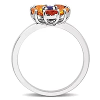 Multi-Sapphire Ring Sterling Silver