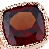 Lab Created Garnet, White Sapphire & Diamond Accent Ring 10k Rose Gold