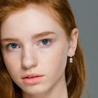 Diamond & Blue Sapphire & Aquamarine Earrings in Sterling Silver