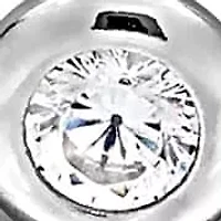 Lab Created White Sapphire Necklace in Sterling Silver- 16" +2" Ext.