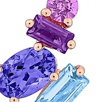 Multi-Shaped Multi-Gem Earrings in Rose Plated Sterling Silver