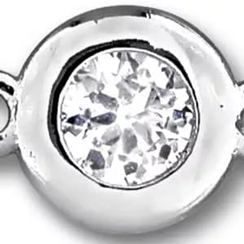 Lab Created White Sapphire Bracelet in Sterling Silver- 7 in