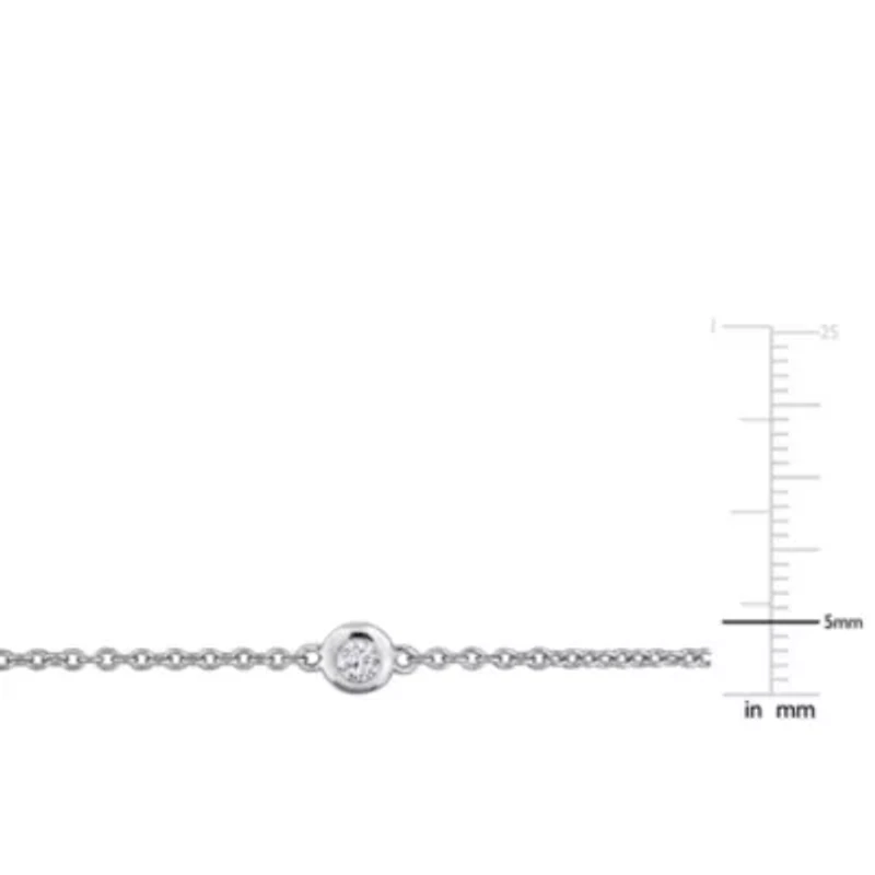 Lab Created White Sapphire Bracelet in Sterling Silver- 7 in