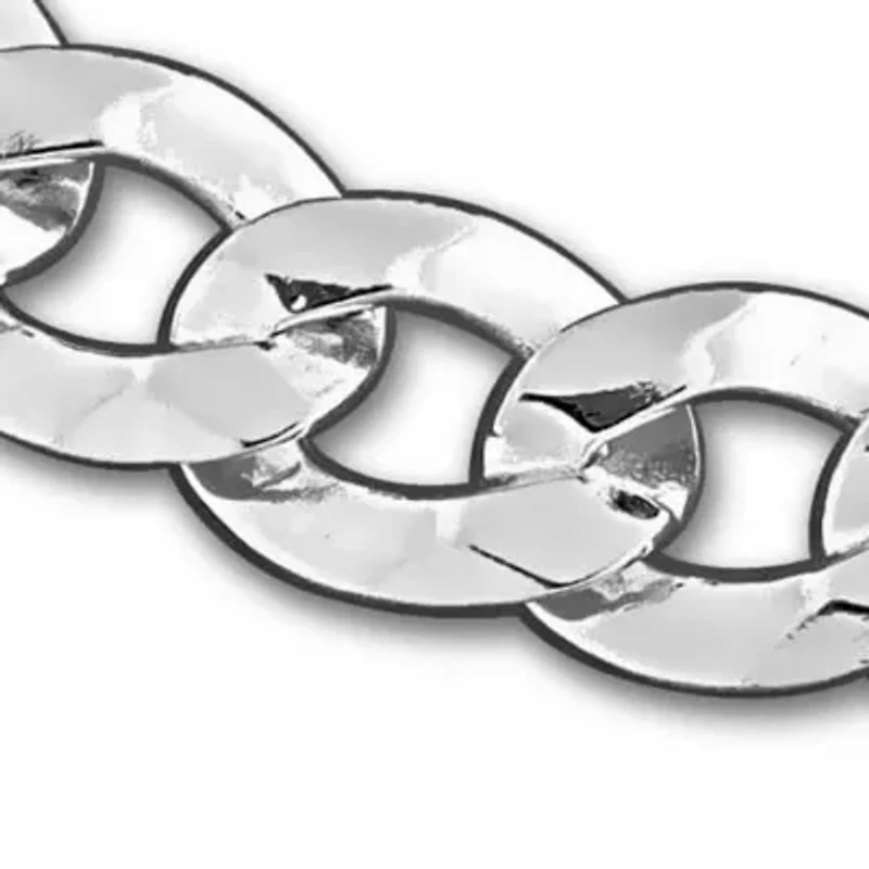 5.30mm Diamond Cut Curb Bevelled Bracelet in Sterling Silver -7.25 inch