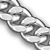 2.65mm Curb Link Bracelet in Sterling Silver- 7.5 inch