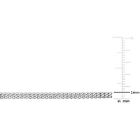 2.65mm Curb Link Bracelet in Sterling Silver- 7.5 inch