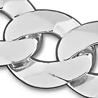 11mm Curb Link Chain Bracelet in Sterling Silver - 8.25 inch