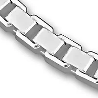 1.96mm Box Link Bracelet in Sterling Silver- 7.25 inch