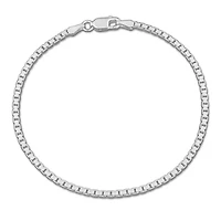 1.96mm Box Link Bracelet in Sterling Silver- 7.25 inch