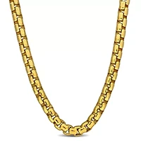 5.20mm Box Link Necklace in Yellow Plated Sterling SIlver