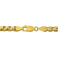 5.20mm Box Link Necklace in Yellow Plated Sterling SIlver