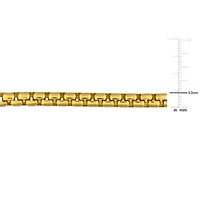 5.20mm Box Link Necklace in Yellow Plated Sterling SIlver
