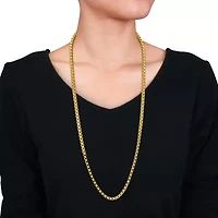 5.20mm Box Link Necklace in Yellow Plated Sterling SIlver