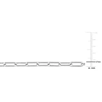 3.5mm Polished Paperclip Chain Necklace And Bracelet Set in Sterling Silver - 16 inch & 7.5 inch