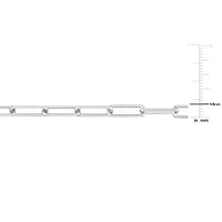 5mm Diamond Cut Paperclip Chain Necklace And Bracelet Set in Sterling Silver- 16 in & 7.5 in