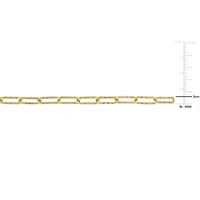 3mm Paperclip Chain Necklace And Bracelet Set in Yellow Plated Sterling SIlver - 16 in & 7in