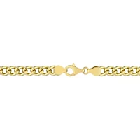 6.5mm Curb Link Chain Necklace And Anklet Set in Yellow Plated Sterling SIlver - 20 inch & 9 inch