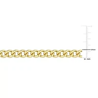 6.5mm Curb Link Chain Necklace And Anklet Set in Yellow Plated Sterling SIlver - 20 inch & 9 inch