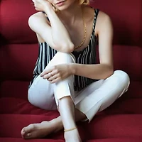 6.5mm Curb Link Chain Necklace And Anklet Set in Yellow Plated Sterling SIlver - 20 inch & 9 inch