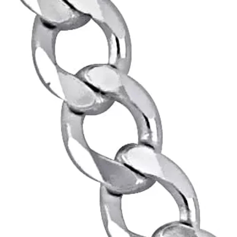 1.5mm Rope & 3mm Curb Chain Necklace in Sterling Silver-16 inch