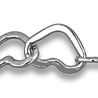 3.5mm Heart Link Bracelet in Sterling Silver- 7.25 inch