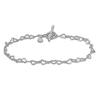 3.5mm Heart Link Bracelet in Sterling Silver- 7.25 inch