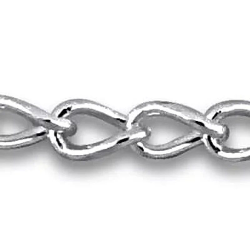 2mm Twist Curb Link Bracelet in Sterling Silver- 7.5 inch