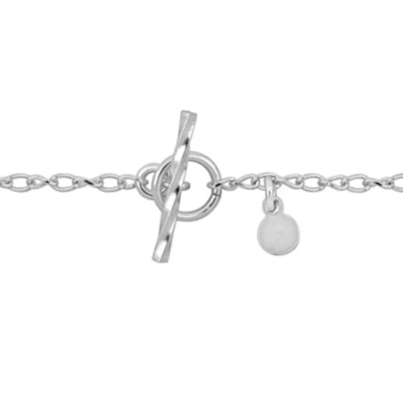 2mm Twist Curb Link Bracelet in Sterling Silver- 7.5 inch