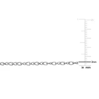 2mm Twist Curb Link Bracelet in Sterling Silver- 7.5 inch