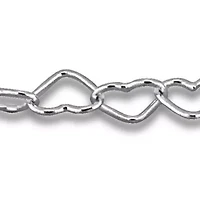 3.5mm Heart Link Bracelet in Sterling Silver- 7.5 inch