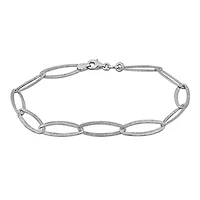 6.5mm Oval Link Bracelet in Sterling Silver-8 inch