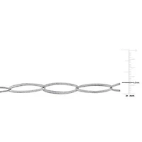 6.5mm Oval Link Bracelet in Sterling Silver-8 inch