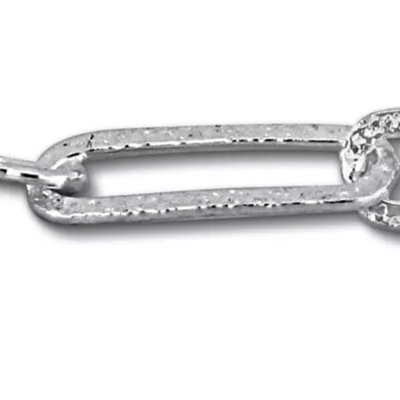 11X3.5mm Paperclip Link Bracelet in Sterling Silver- 7.25 inch