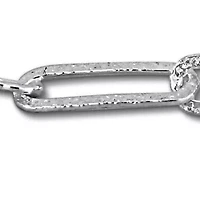 11X3.5mm Paperclip Link Bracelet in Sterling Silver- 7.25 inch