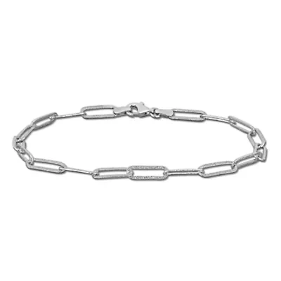 11X3.5mm Paperclip Link Bracelet in Sterling Silver- 7.25 inch