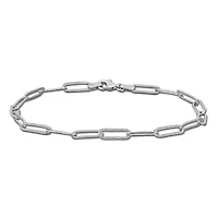 11X3.5mm Paperclip Link Bracelet in Sterling Silver- 7.25 inch