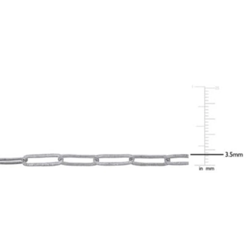 11X3.5mm Paperclip Link Bracelet in Sterling Silver- 7.25 inch