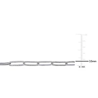 11X3.5mm Paperclip Link Bracelet in Sterling Silver- 7.25 inch