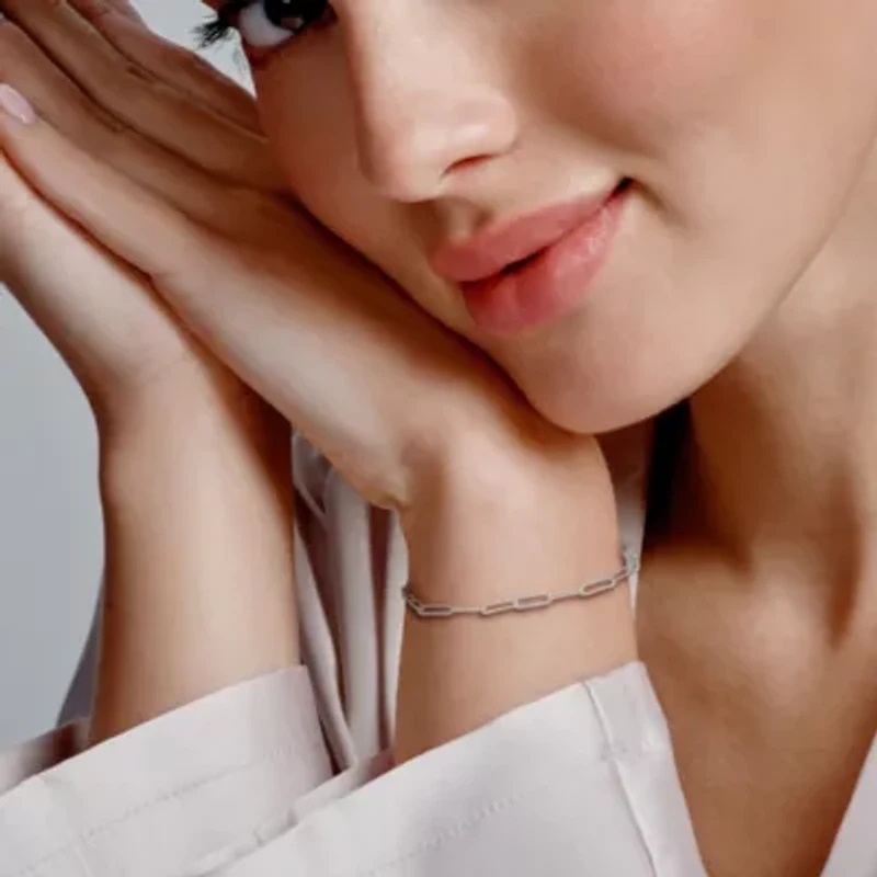 11X3.5mm Paperclip Link Bracelet in Sterling Silver- 7.25 inch