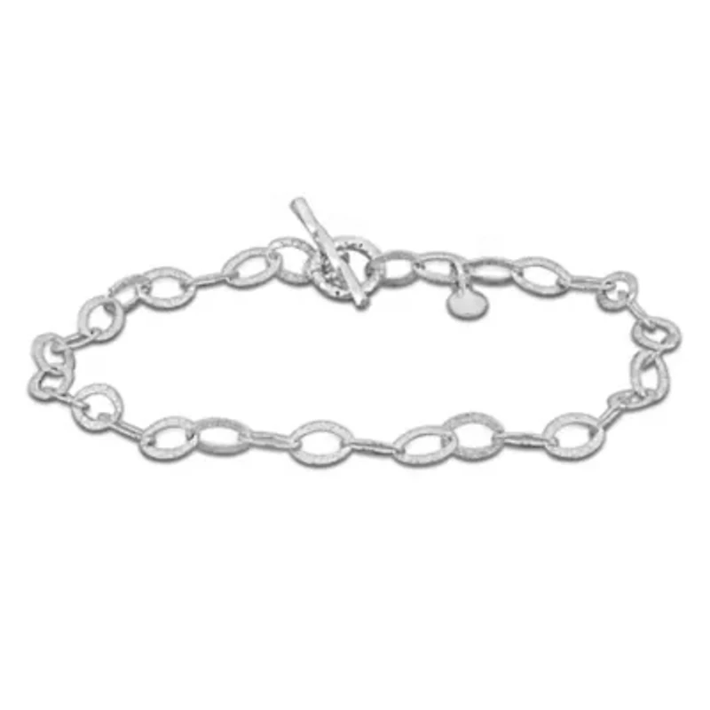 4.5MM Heart Link Bracelet in Sterling Silver