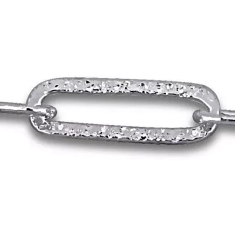 11-3.5mm Paperclip Link Bracelet in Sterling Silver- 7.5 inch