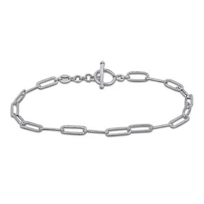 11-3.5mm Paperclip Link Bracelet in Sterling Silver- 7.5 inch