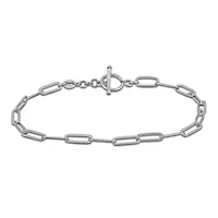 11-3.5mm Paperclip Link Bracelet in Sterling Silver- 7.5 inch