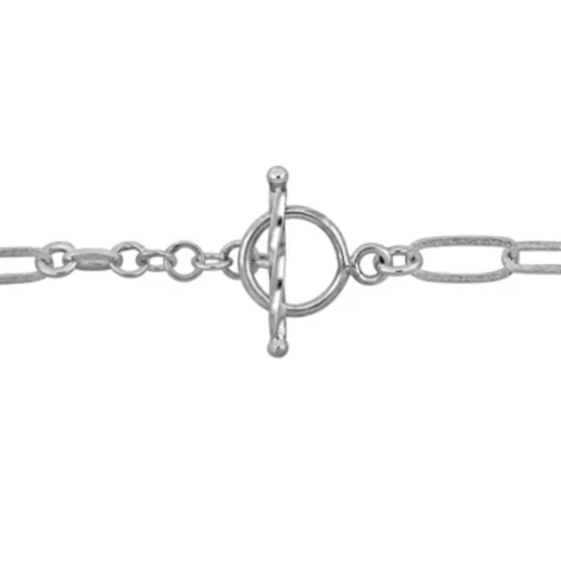 11-3.5mm Paperclip Link Bracelet in Sterling Silver- 7.5 inch