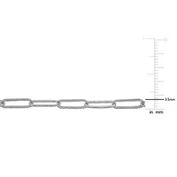 11-3.5mm Paperclip Link Bracelet in Sterling Silver- 7.5 inch