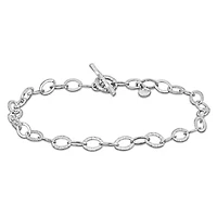 4.5mm Oval Link Chain Bracelet in Sterling Silver, 7.25"