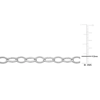 4.5mm Oval Link Chain Bracelet in Sterling Silver, 7.25"