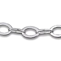 2.3mm Oval Rolo Bracelet in Sterling Silver -7.5 inch